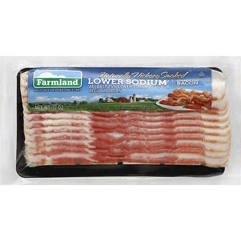 Farmland Bacon Classic Cut Lower Sodium Naturally Hickory Smoked