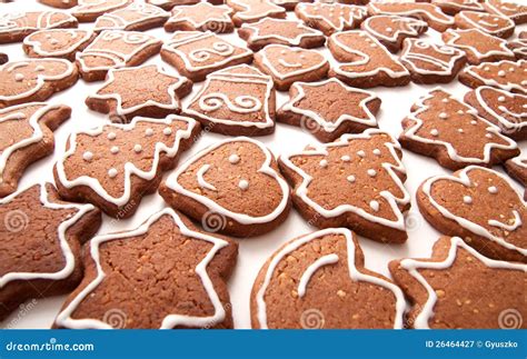 Verschillende Vormen Van De Koekjes Van De Peperkoek Stock Afbeelding