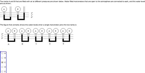 SOLVED Two Tanks A And B That Are Filled With Air At Different