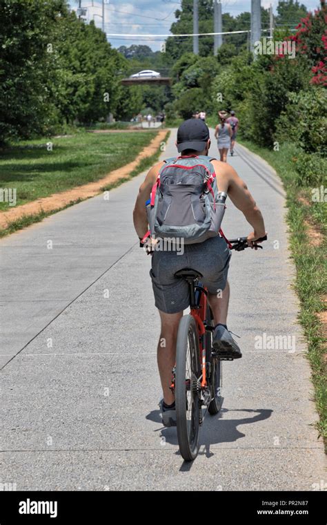 The Atlanta Beltline Pathgreenspace With Unidentifiable People