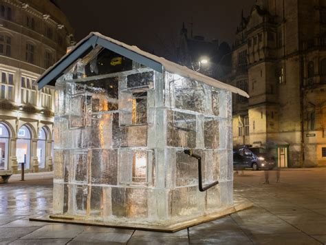 Sand In Your Eye Build A House From Ice In Sheffields City Centre