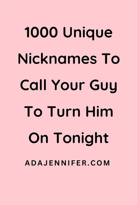 Unique Nicknames To Call Your Guy To Turn Him On Tonight