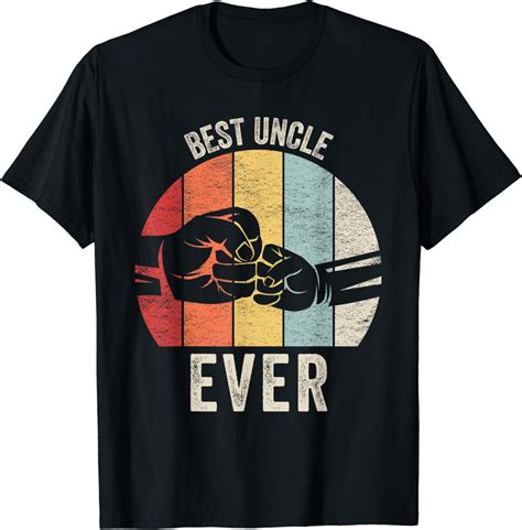 Retro Best Uncle Ever Fist Bump Shirt Funny Uncle Gifts T Shirt