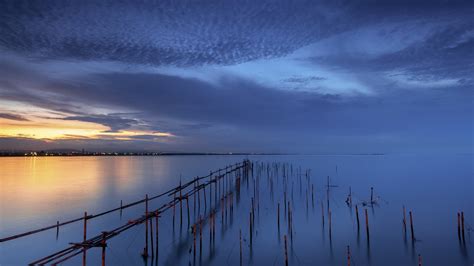 Wallpaper Sunlight Sunset Sea Lake Nature Reflection Sky