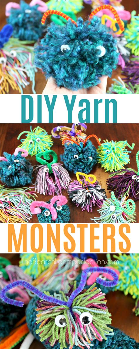 Diy Yarn Monsters Fun And Easy Kids Craft