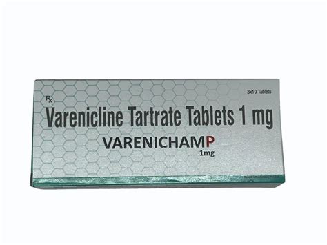 Varenicline Tablet 1MG VARENICHAMP At Rs 440 Stripe Varenicline