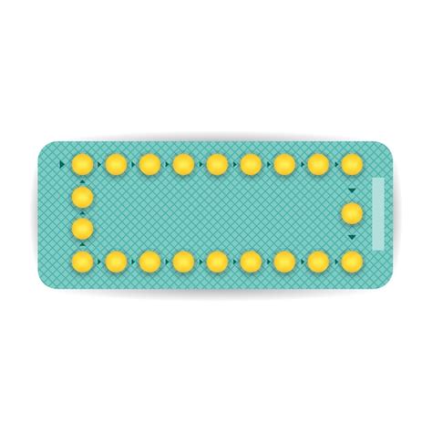 Premium Vector Realistic Contraceptive Pill Blister Drug Pack