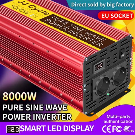 Eu Socket Inverter 12v 220v Pure Sine Wave 50hz 8000w 7000w 6000w 5000w