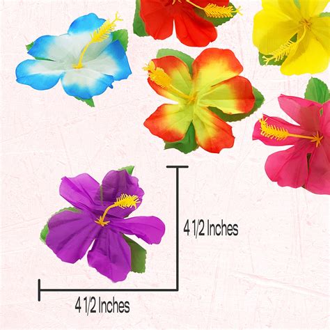 Fake Hibiscus Flowers Assorted Colors And Patterns Fabric Etsy