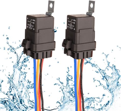 Gebildet 2pcs 40 30 Waterproof Relay Switch Harness Set 12V DC 5