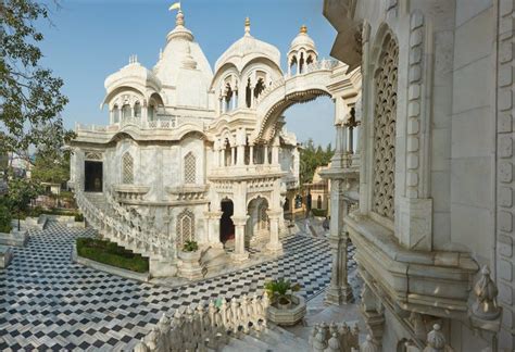 Iskcon Krishna Balaram Templevrindavan Uttar Pradesh India Stock