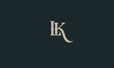 Alfabeto Letras Iniciales Monograma Logo Lk Kl L Y K 11162811 Vector