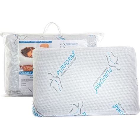 PURFORM Oreiller à mémoire de forme Orthopédique 60x40cm Cdiscount