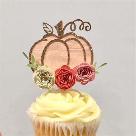 12ct Little Pumpkin Cupcake Toppers Pumpkin Cupcake Toppers Fall