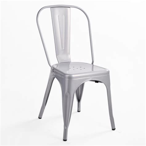 Novahus Silla De Bar Metal Tolix Gris