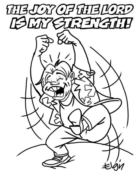 The Joy Of The Lord Is My Strength Cartoon And Coloring Page Ministry