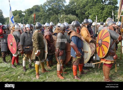 Saxon Army Waiting Stock Photo Alamy