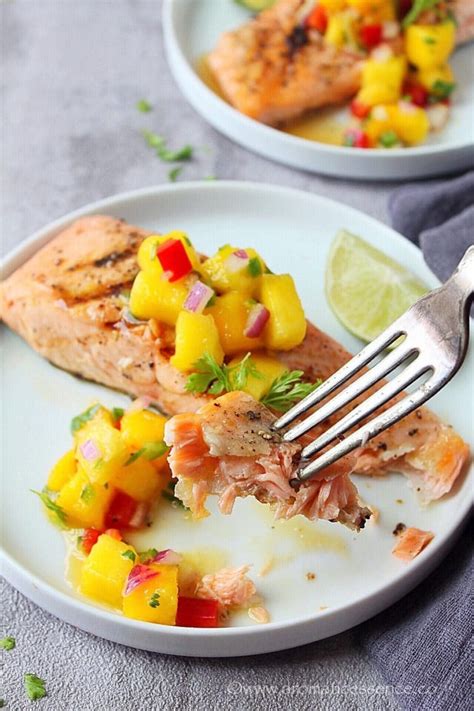 Mango Salsa Salmon Recipe Grilled Salmon With Mango Salsa Aromatic Essence