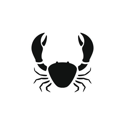 Crab Silhouette Vector Design For Logo Icon Vector Art At Vecteezy