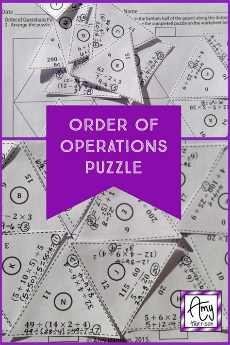 Order Of Operations Puzzle Artofit