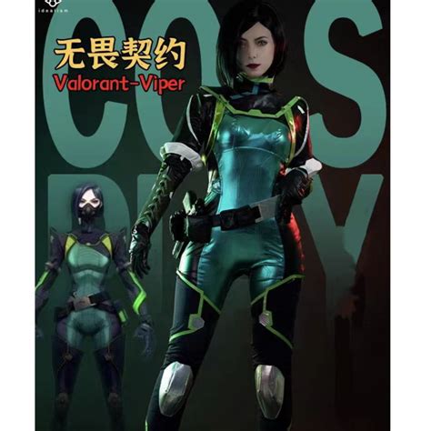 Viper Cosplay Costume Game Valorant Viper Cosplay Costume Green Women