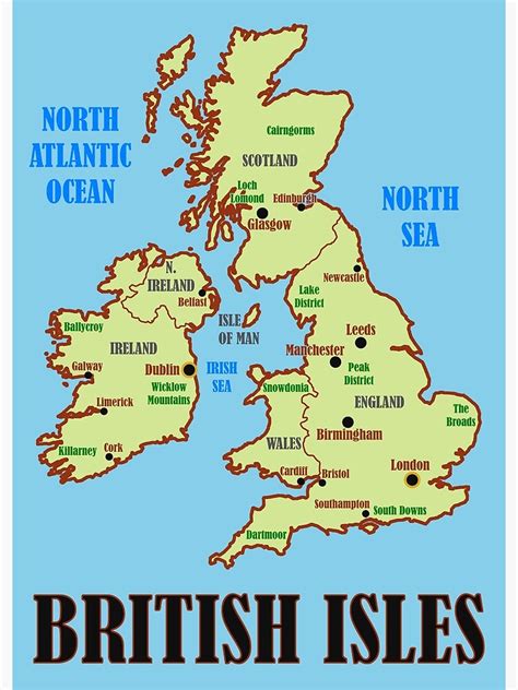 Detailed Map British Isles