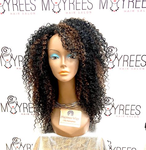 Curly Synthetic Wig Etsy