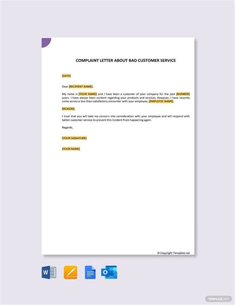 Complaint Letter for Cleaning Service in Word, Google Docs, Pages, PDF ...