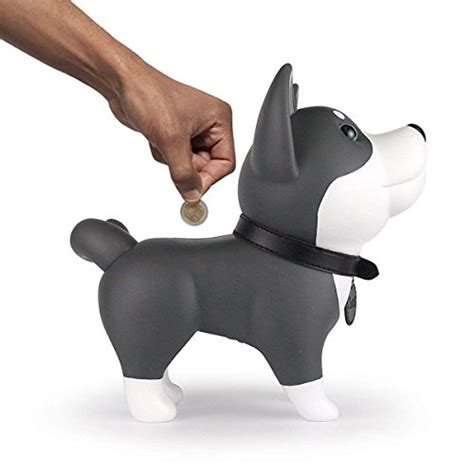 Domestar Cute Dog Bank Husky Coin Bank Kids Toy Bank Doggy Puppy Piggy