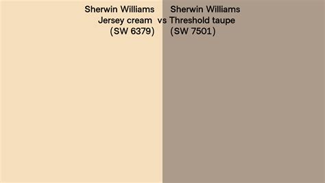 Sherwin Williams Jersey Cream Vs Threshold Taupe Side By Side Comparison