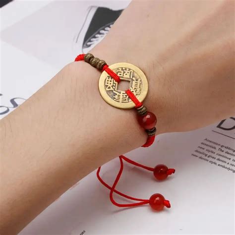 Feng Shui I Ching Ancient Coin Kabbalah Red String Attract Luck Wealth