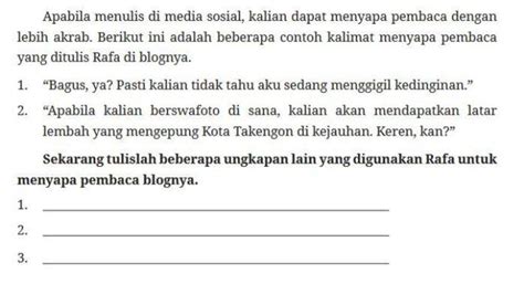 Soal And Kunci Jawaban Bahasa Indonesia Kelas 7 Halaman 7 Kurikulum