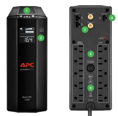 Apc Bx1500m Back Ups Pro Compact Tower 1500va Avr Lcd 120v Energy Sta Network Hardwares