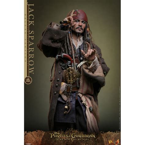 Hot Toys Pirates Des Cara Bes Jack Sparrow Deluxe Edition Dead Men Tell No Tales Figurine