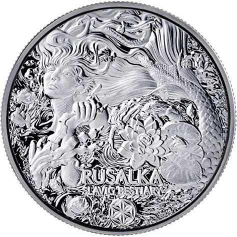 RUSALKA SLAVIC BESTIARY 2022 Silbermünze 1 Oz 999 Silber ST BU EUR 40