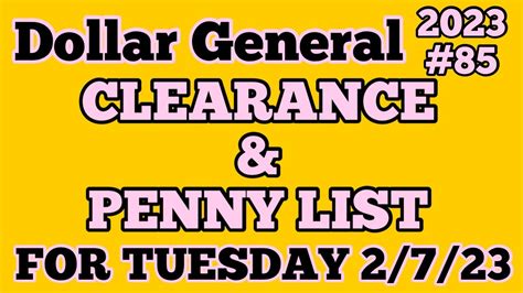 202385🔥dollar General Couponing🤑clearance And Penny List For Tuesday 2