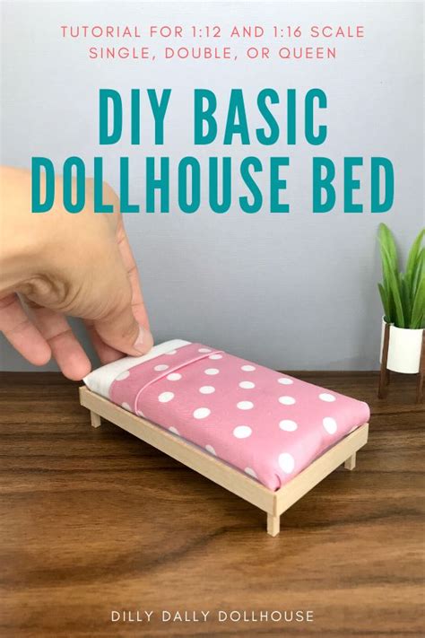 DIY dollhouse bed | Dollhouse furniture tutorials, Dollhouse bed, Diy ...