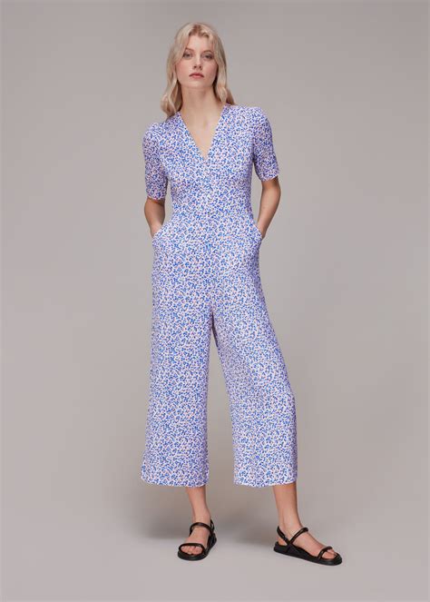 Multicolour Floral Garden Print Jumpsuit Whistles Whistles Au