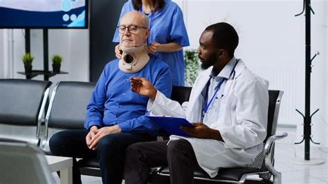 Equipo de traumatología quitando el collar cervical de un paciente