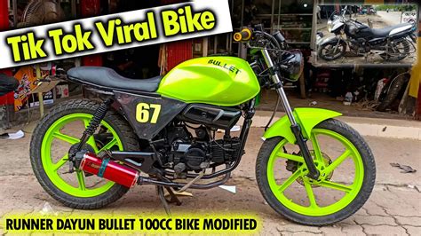 TikTok Viral Bike Runner Dayun Bullet 100cc Bike Modified Into Cafe