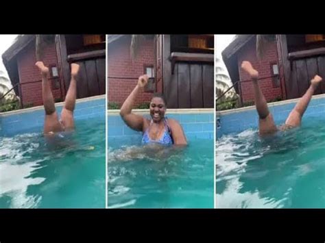 Abena Korkor Opens Legs Wide For Free Show As She Swims In New Video