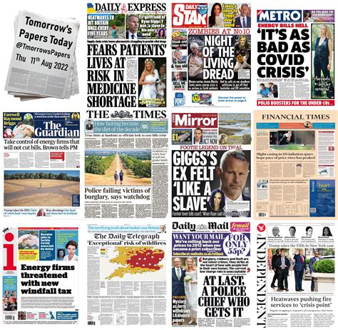 Tomorrows Papers Today On Twitter Summary Of Thursday S Front Pages