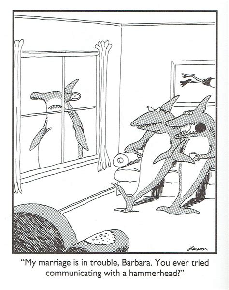 Image result for far side sharks i'll tell the others Far Side Cartoons ...