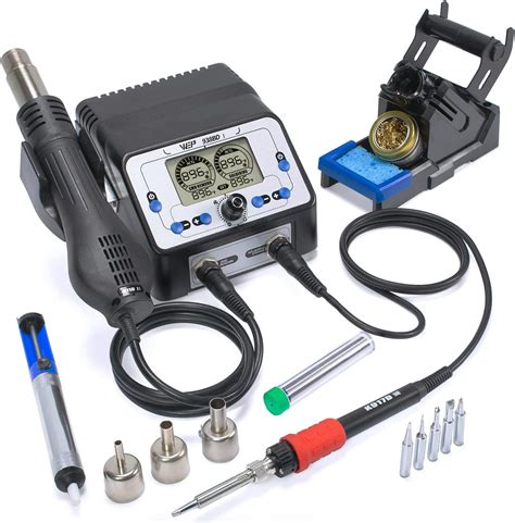 Wep Bd I Soldering Iron Station Hot Air Rework Station In With Lcd Display Pid Control