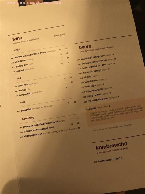 Online Menu Of Wagamama Nomad Restaurant New York New York 10010 Zmenu