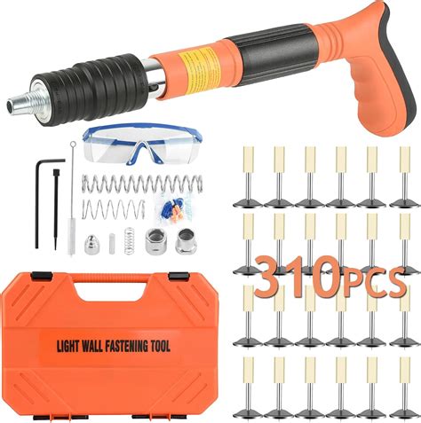 Amazon Concrete Nail Gun Kit With Pcs Nails Speed Adjustable