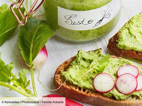 Pesto de fanes de radis au fromage frais facile et rapide découvrez