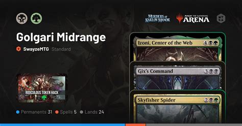 Standard Golgari Midrange Deck By Swayzemtg Mtg Arena Decks