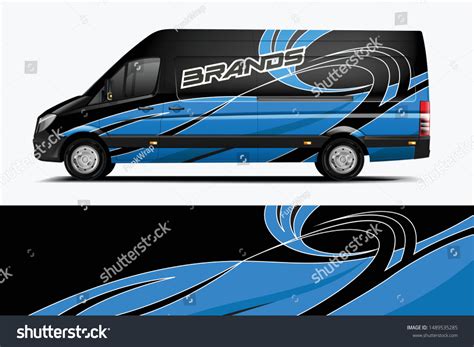 Van Wrap Livery Design Ready Print Stock Vector Royalty Free