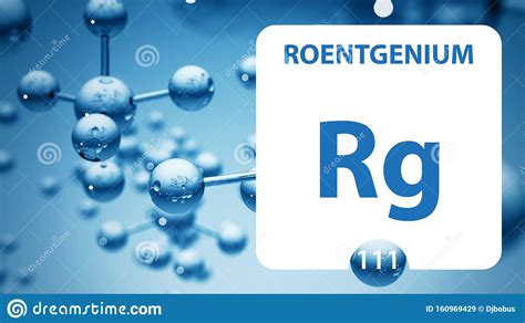 Roentgenium 111 Element. Alkaline Earth Metals. Chemical Element Of Mendeleev Periodic Table ...